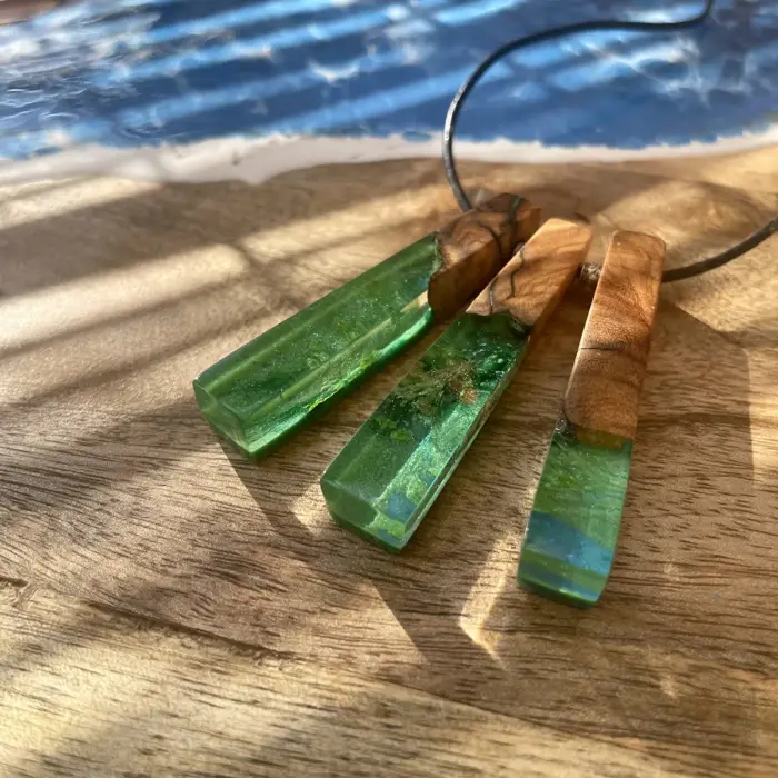 Kettenanhänger "Green Sea Sticks"