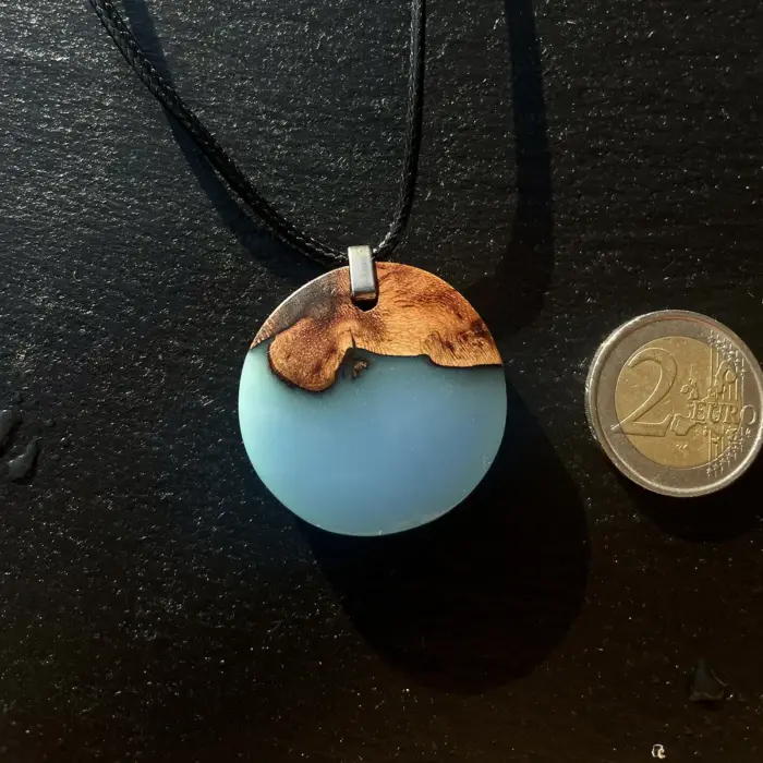 Kettenanhänger "Light Blue Disc" – Bild 4