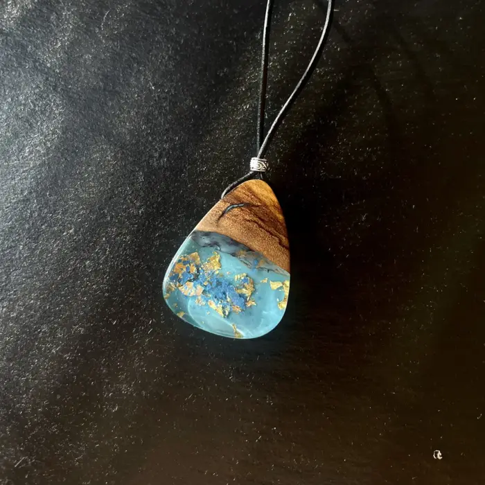 Kettenanhänger "Gold Coast Islands" / Blattgold – Bild 5