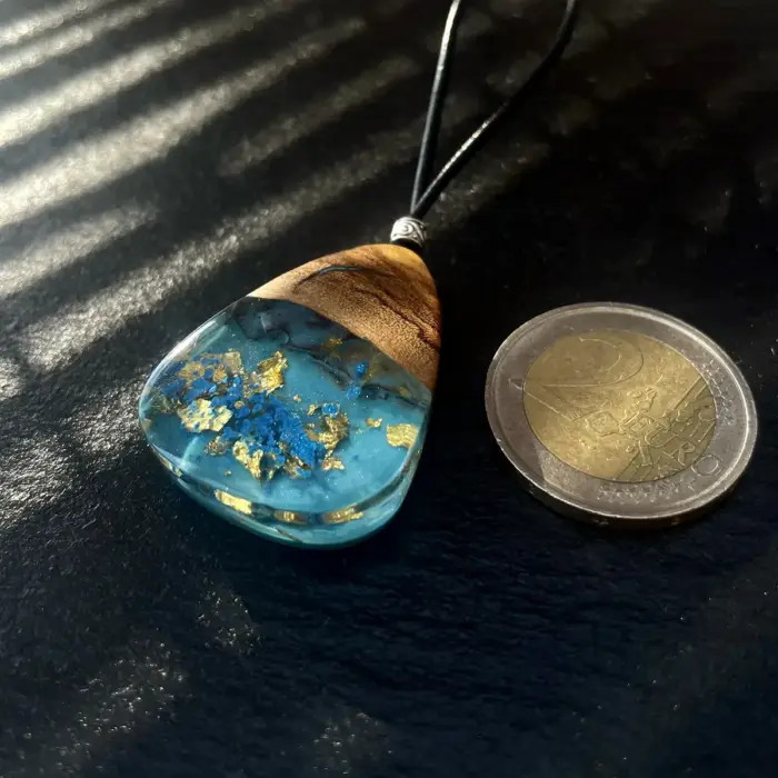 Kettenanhänger "Gold Coast Islands" / Blattgold – Bild 3