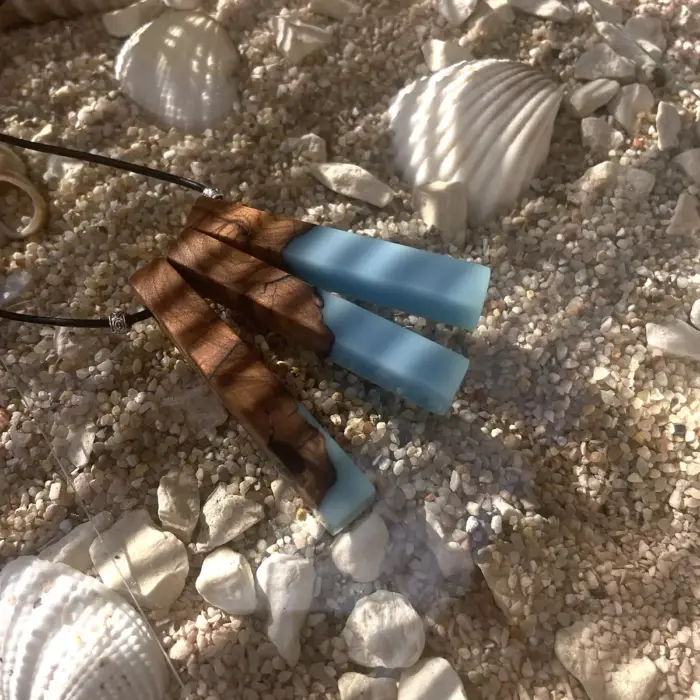Kettenanhänger "Light Blue Sticks" – Bild 6