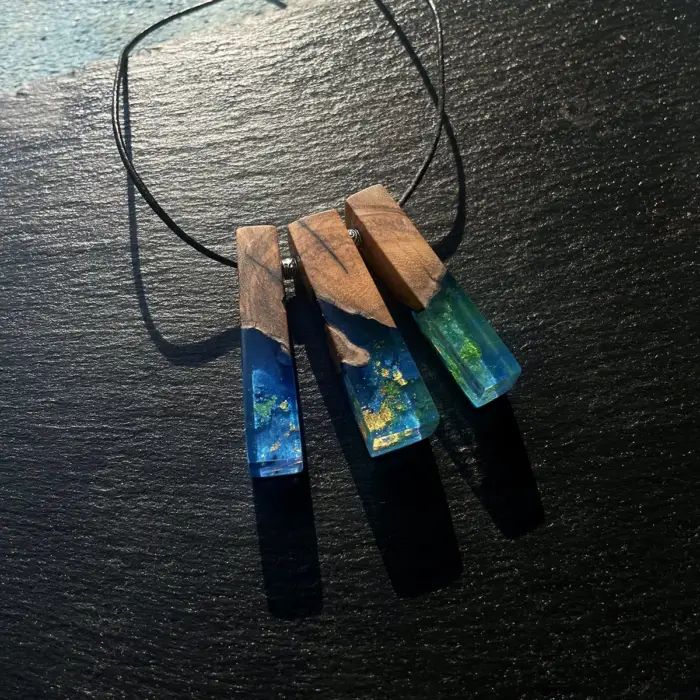 Kettenanhänger "Blue Green Sticks" – Bild 2