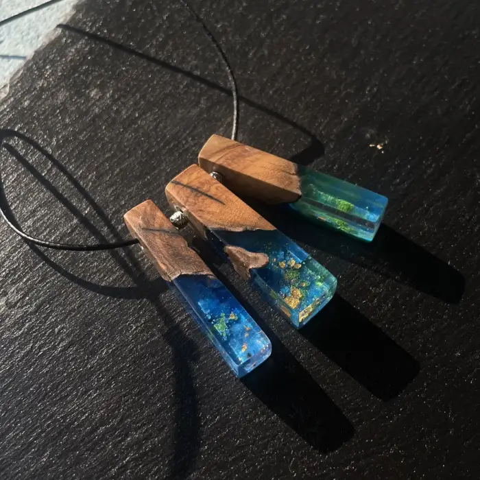 Kettenanhänger "Blue Green Sticks" – Bild 4