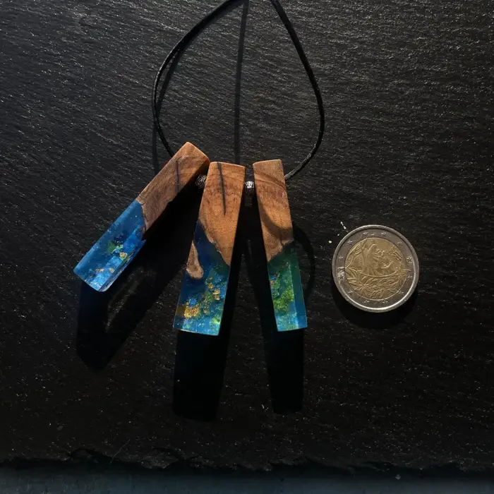 Kettenanhänger "Blue Green Sticks" – Bild 5