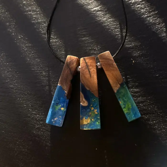 Kettenanhänger "Blue Green Sticks" – Bild 6