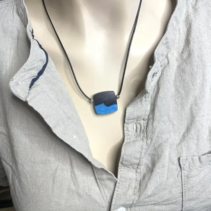 Kettenanhänger "Turquoise Square"