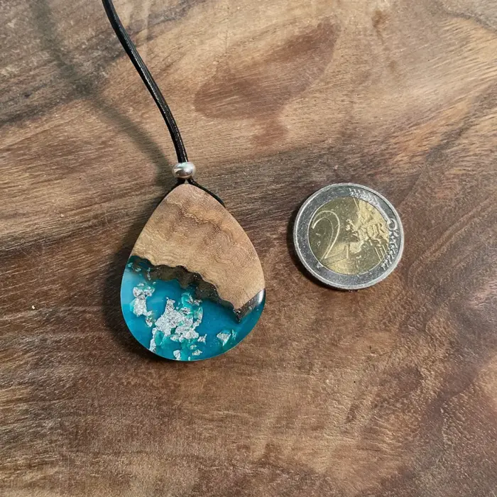 Kettenanhänger "Silver Coast Islands" mit Blattsilber – Bild 2