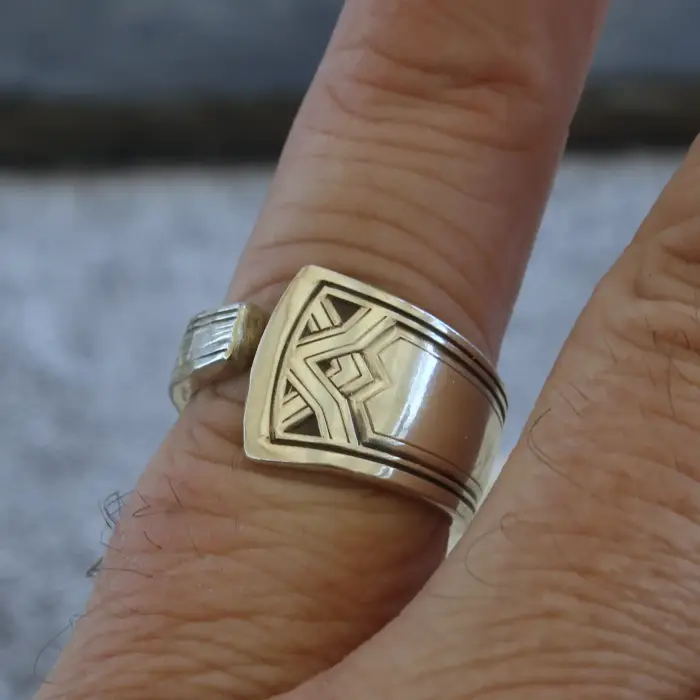 Ring ArtDeco Kaffee-Löffel (Gr. 57/8) – Bild 2