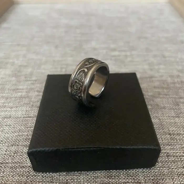 Ring Blumenband Edelstahl (Gr. 53/6,5) – Bild 5